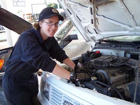 DO WHAT YOU LOVE: Brianna Beeching is following her passion and doing what she loves: working on cars.